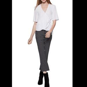 NWT  BCBGeneration Elbow Sleeve Satin Wrap Top